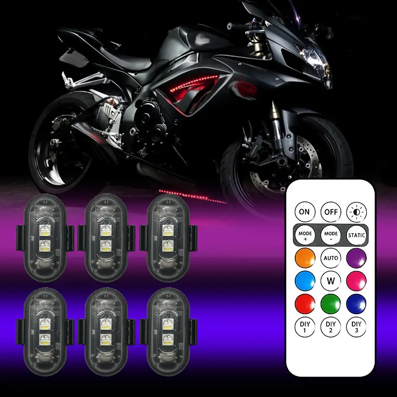 Bright LED Strobe Lights - RGB Flash Safety Car Night Kit