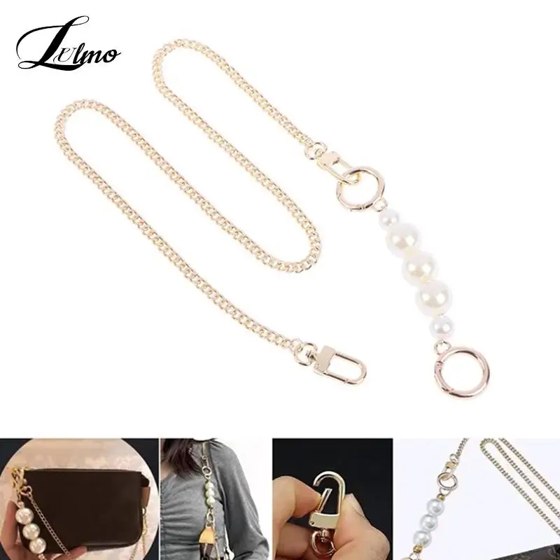 120cm Pearl Bag Chain Strap Handle Shoulder Crossbody Handbag Bag Metal