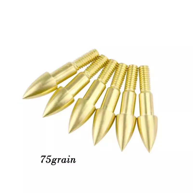 12pcs 50-300gn Arrow Heads Target Point Arrowhead for ID 6.2mm Arrows Compound Recurve Bow Archery Hunting Shooting Broadhead