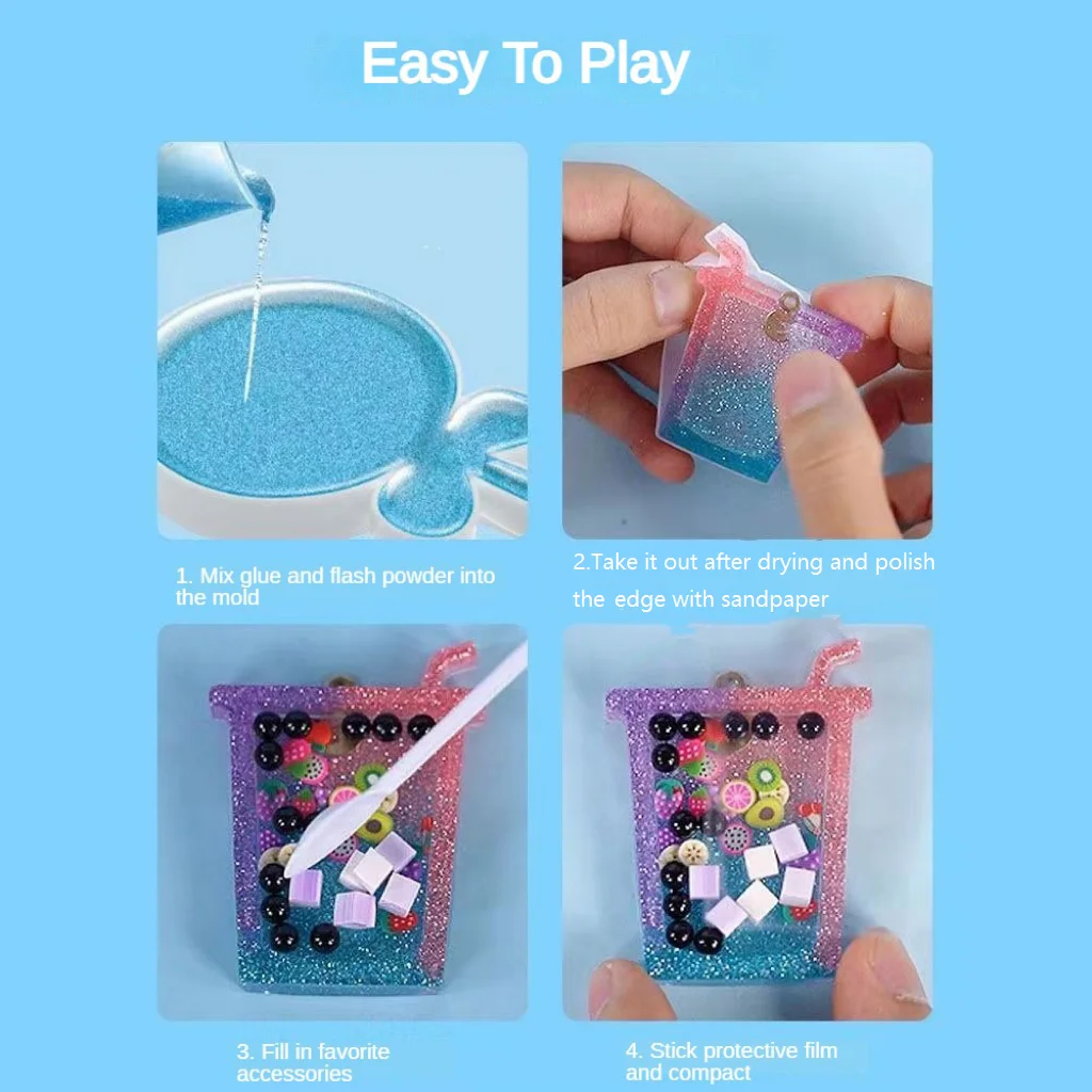 DIY Crystal Paint Arts and Crafts Set Christmas Bake Free Glue Crystal Glue  DIY Guka Colored Pendant Children's Gift - AliExpress