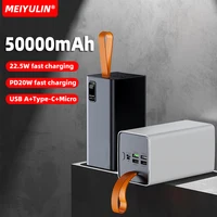 50000mAh Power Bank Portable 20000mAh USB C PD 20W Fast Charging Large Capacity External Spare Battery For iPhone Samsung Xiaomi 1
