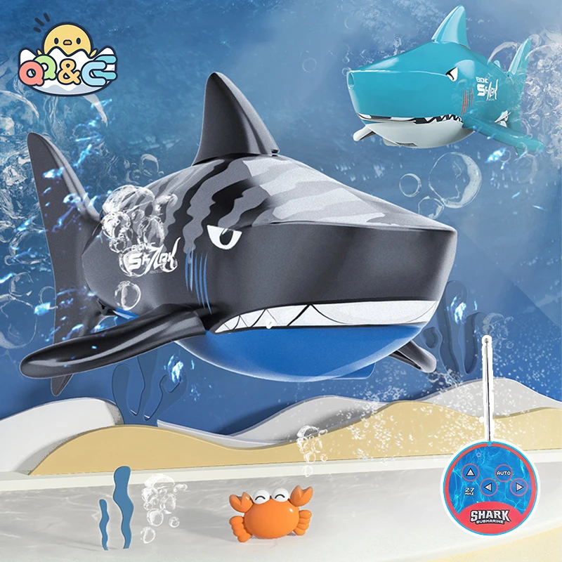 Divertente Rc Shark Toy Telecomando Animali Robot Vasca Da Bagno Piscina Giocattoli Elettrici Per Bambini Ragazzi Bambini Cool Stuff Sharks Submarine