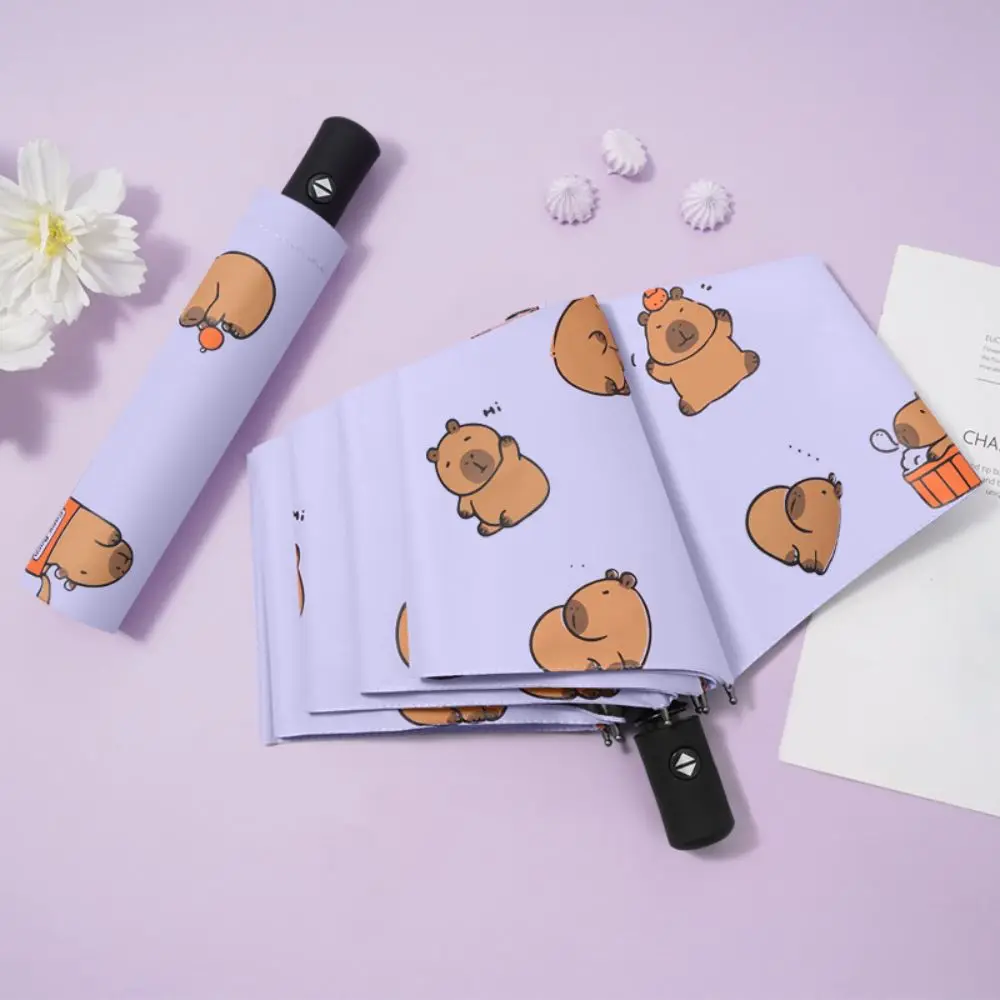 Capybara sun umbrella sunshade dual-purpose protection mini sun umbrella sun umbrella automatic sun umbrella