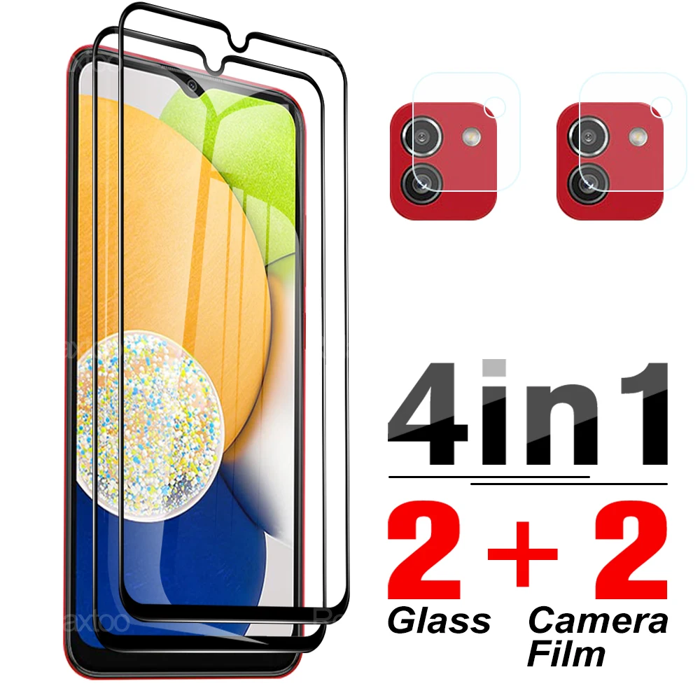 

4IN1 Camera Protective Glass For Samsung Galaxy A03 A03Core A03S A 03 Core S Lens Screen Protector Tempered Film 6.5" SM-A035F