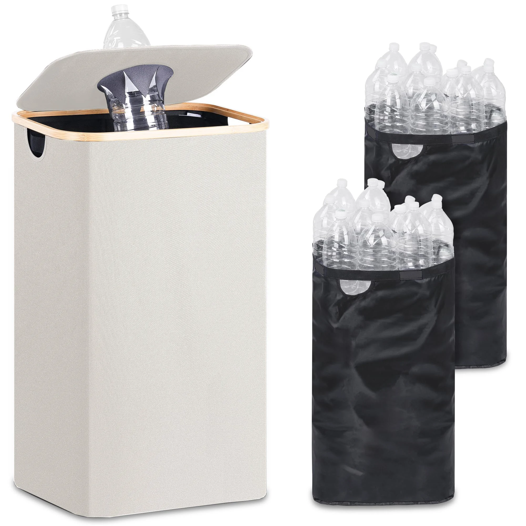 Collapsible Reusable Bottle Organizer & Storage Tote Bag