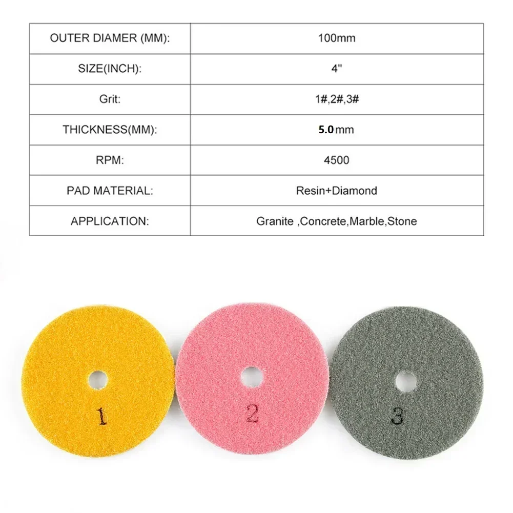 Premium 4-Inch Diamond Polishing Pad