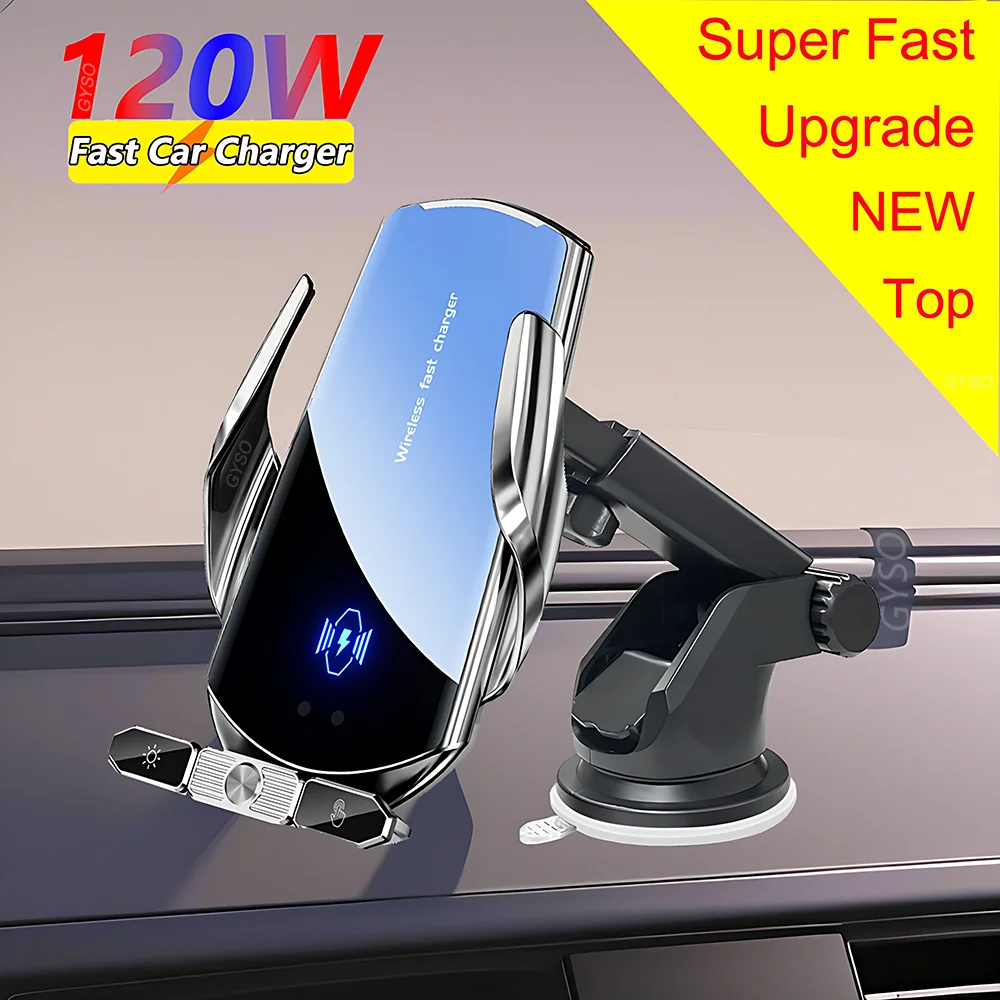 Car Phone Holder Wireless Charger For iPhone 12 13 14 15 Pro Max Sucker For Windshield Dashboard Air Vent Fast Charging Station 1