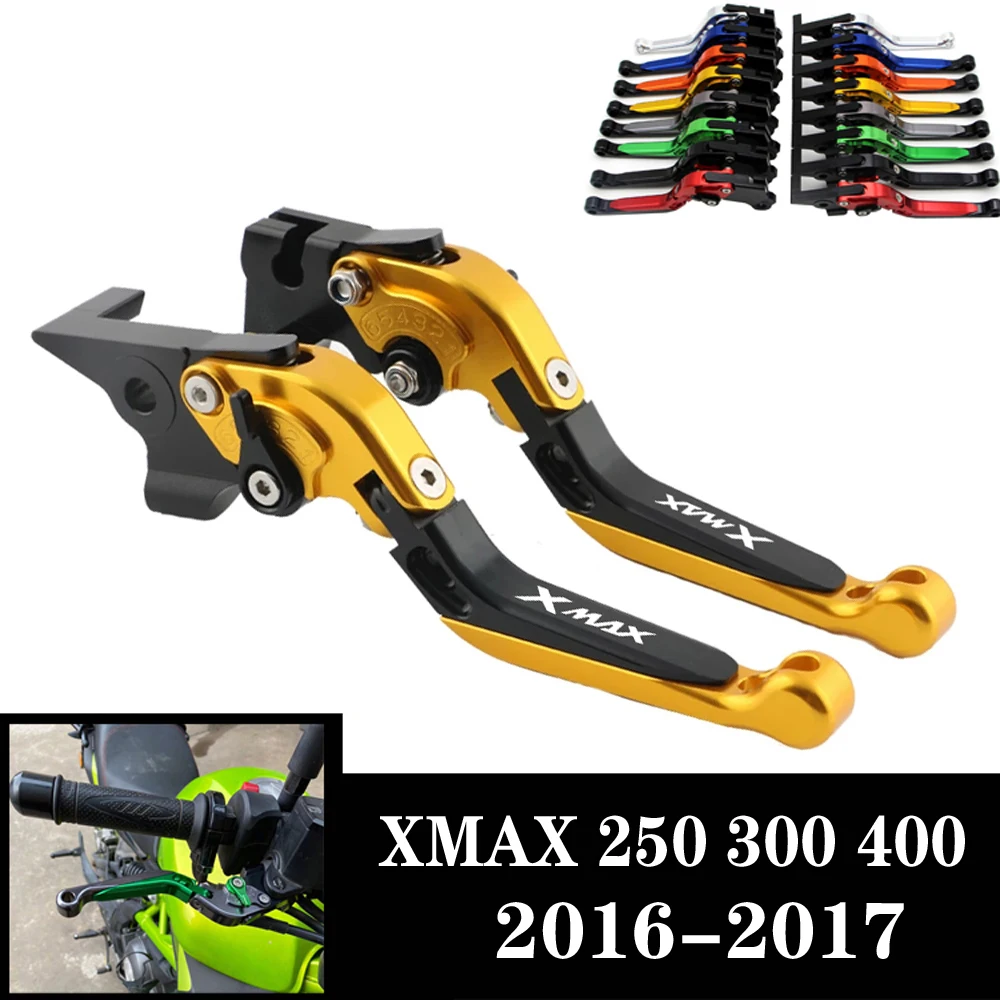 Per Yamaha Xmax 250 300 400 Xmax-250 Xmax-300 Xmax-400 2016 2017 Cnc Moto Regolabile Leva Frizione Freno Leve Pieghevoli
