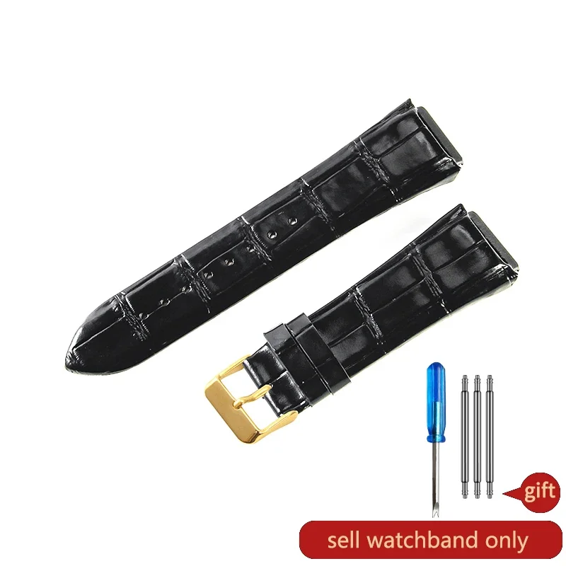 thumbnail image 1 of Correa de reloj de cuero genuino de alta calidad para hombres para Guess W0247G3 W0040G3 W0040G7 Correa de reloj de piel de vaca azul, 1 of 5