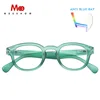 MEESHOW Anti blue ray reading glasses men women eye glasses Green round blue light blocking presbyopia with diopter stylish 1513 1
