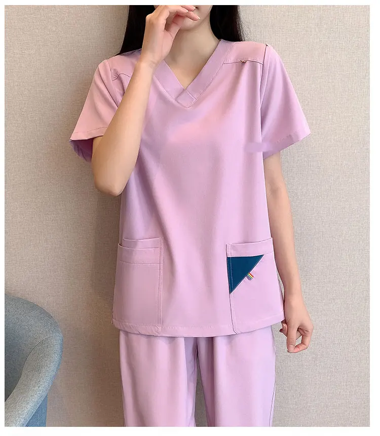 Short Sleeve Medical Scrubs Women Summer Thin and Light Fabric Elastic Medical Uniforms nurse scrubs sets medical scrubs