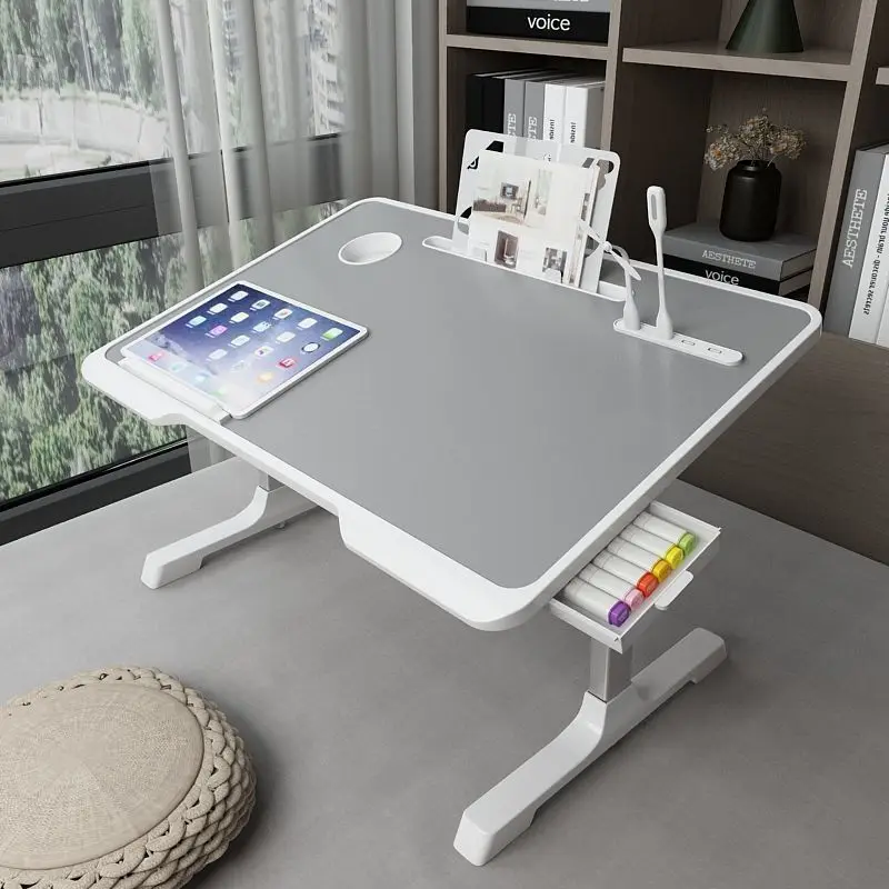 

Laptop computer desk in bed, desk, small desk, learning to fold, adjustable lifting bracket, elevated writing desk