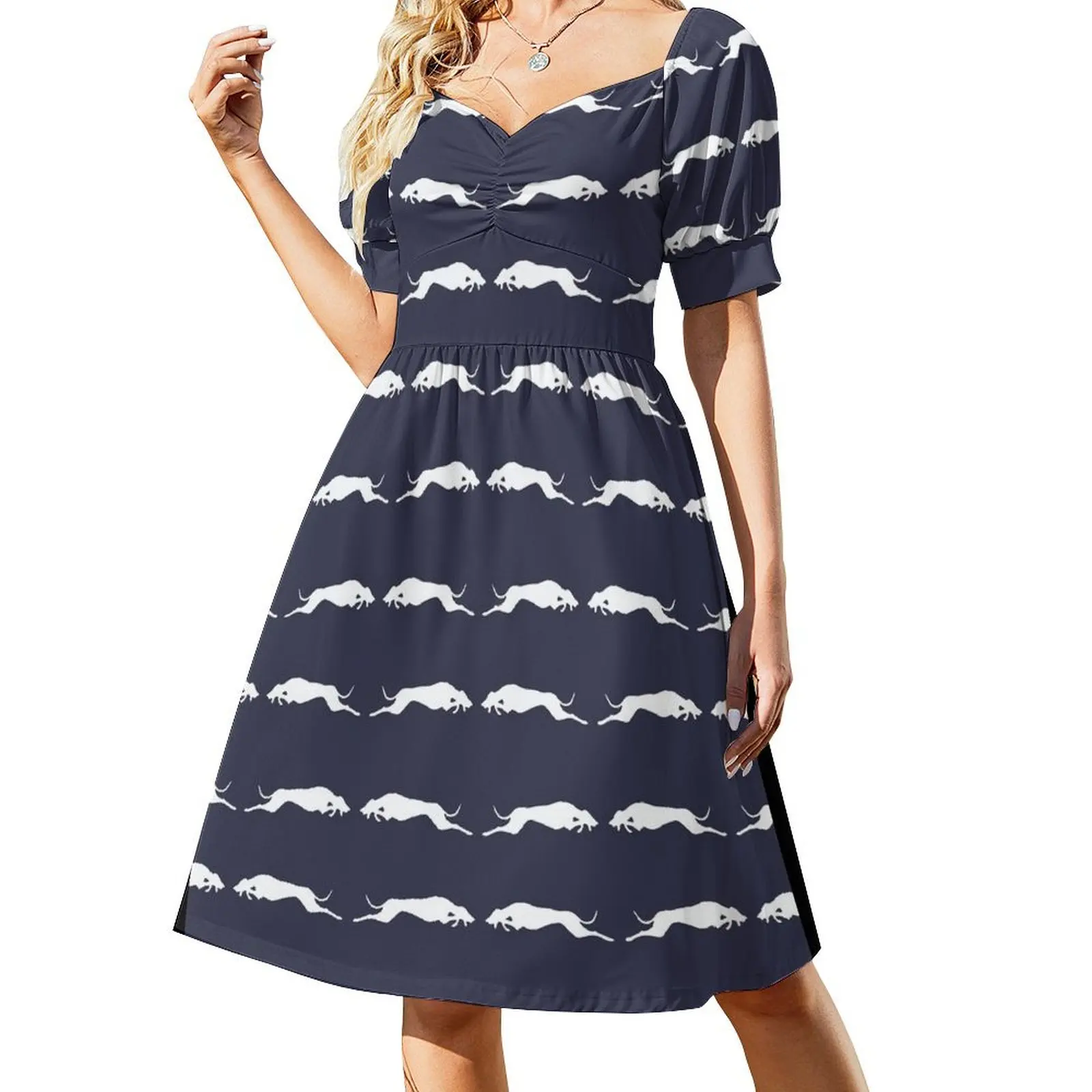

Running sighthound silhouette Sleeveless Dress summer dress clothes dresses for official occasions