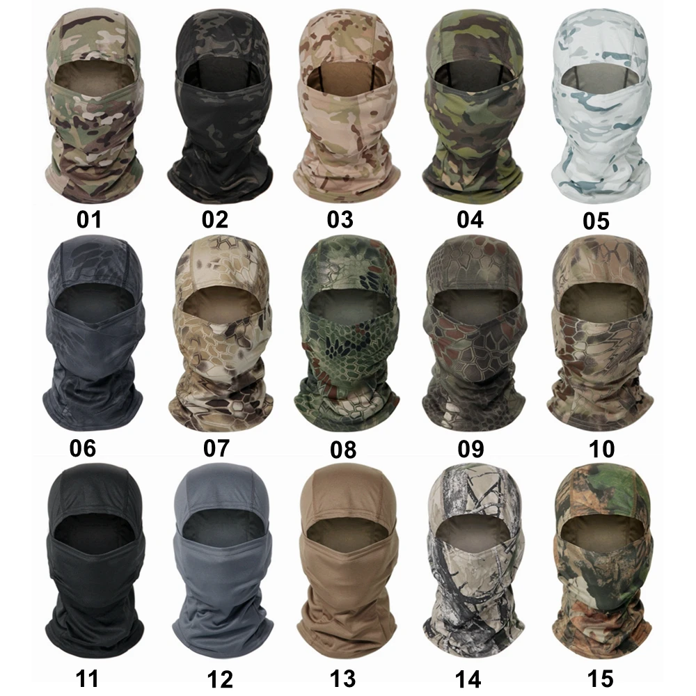 Camouflage Balaclava Full Face CS Mask Ski Cycling Hunting Head Neck Cover Helmet Liner Cap Multicam Men Scarf