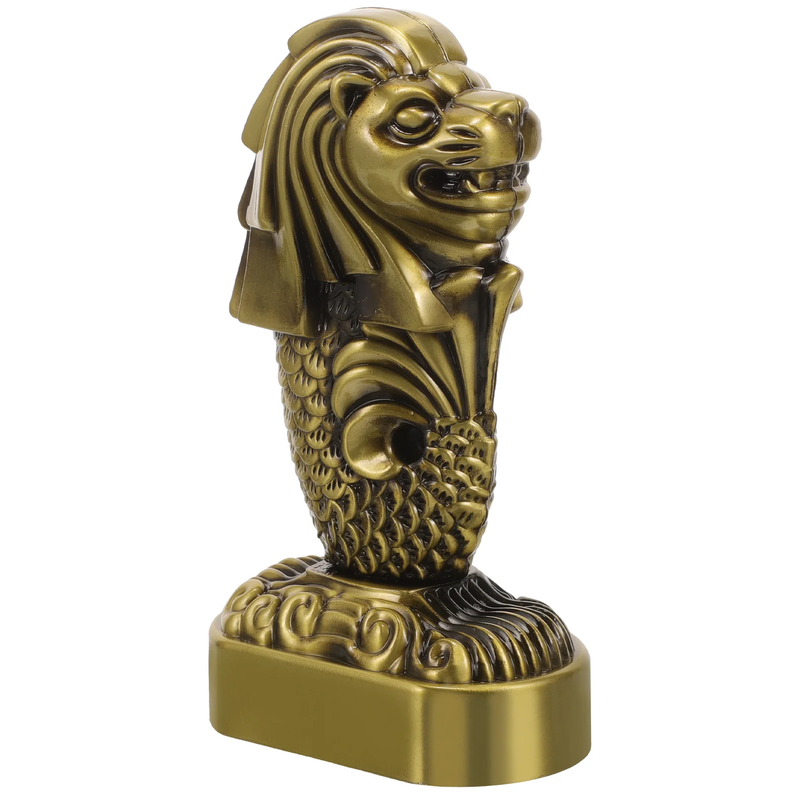 

Merlion Ornament Craft Statue Sculpture Home Decor Decorative Figurine Desktop Crafts Metal Model