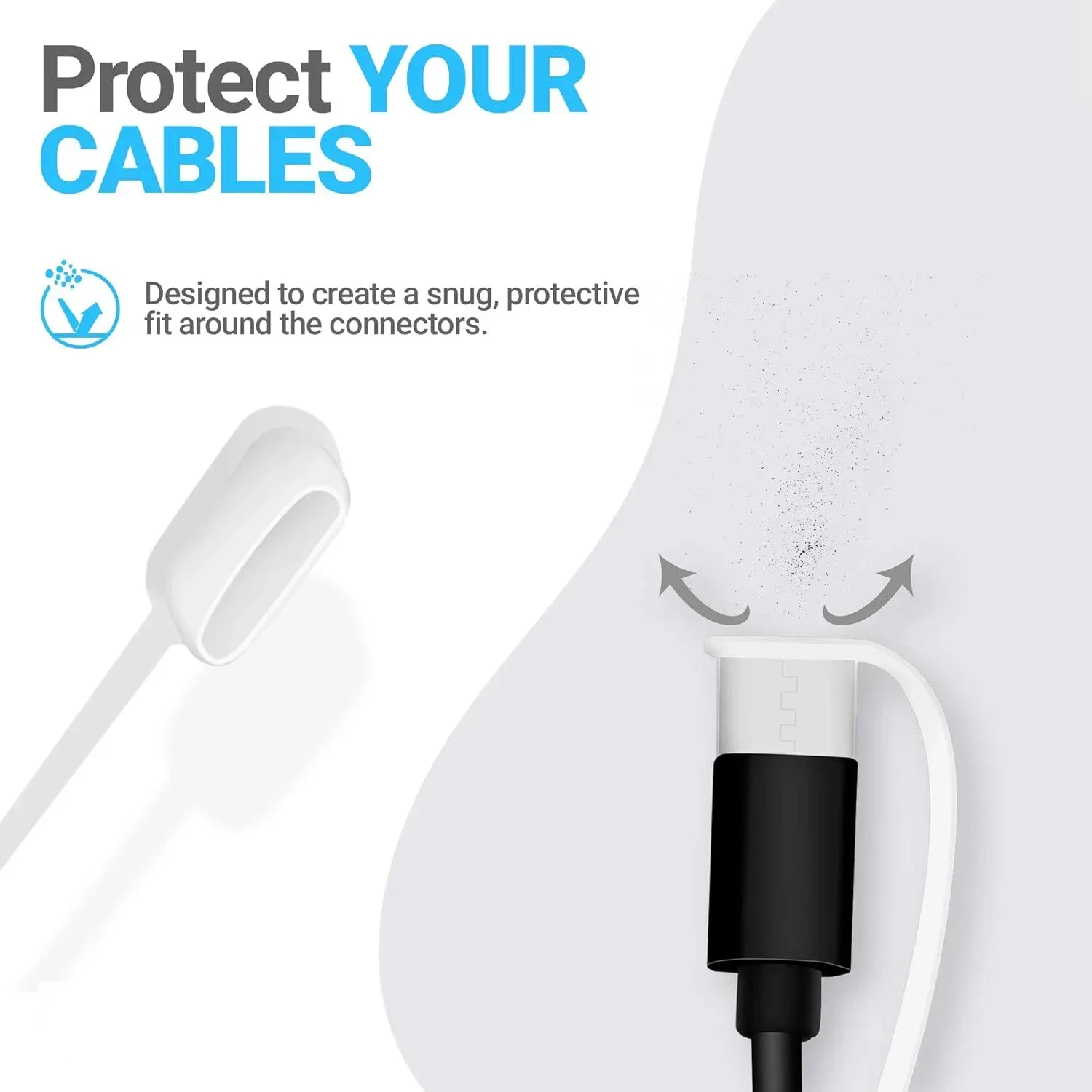 Universal Reusable Type-C USB Charging Port Dustproof Protector Cap with Anti-Lost Rope