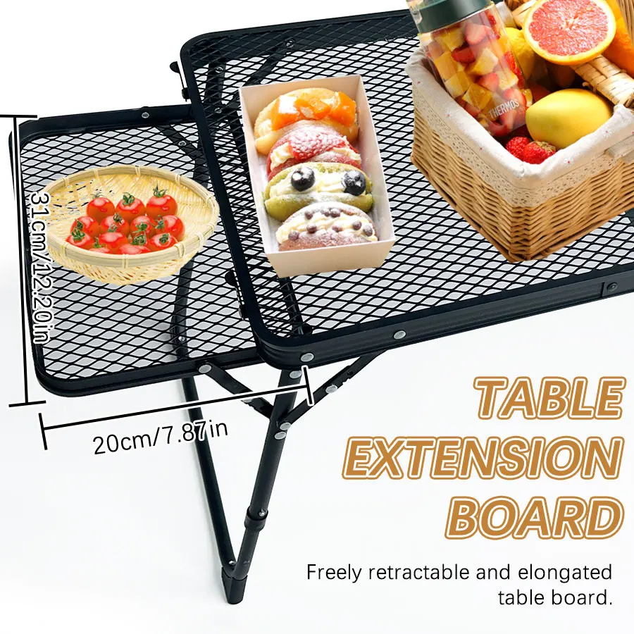 Camping Table Small Low Outdoor Folding Table Wild Dining Retractable Foldable Portable Barbecue