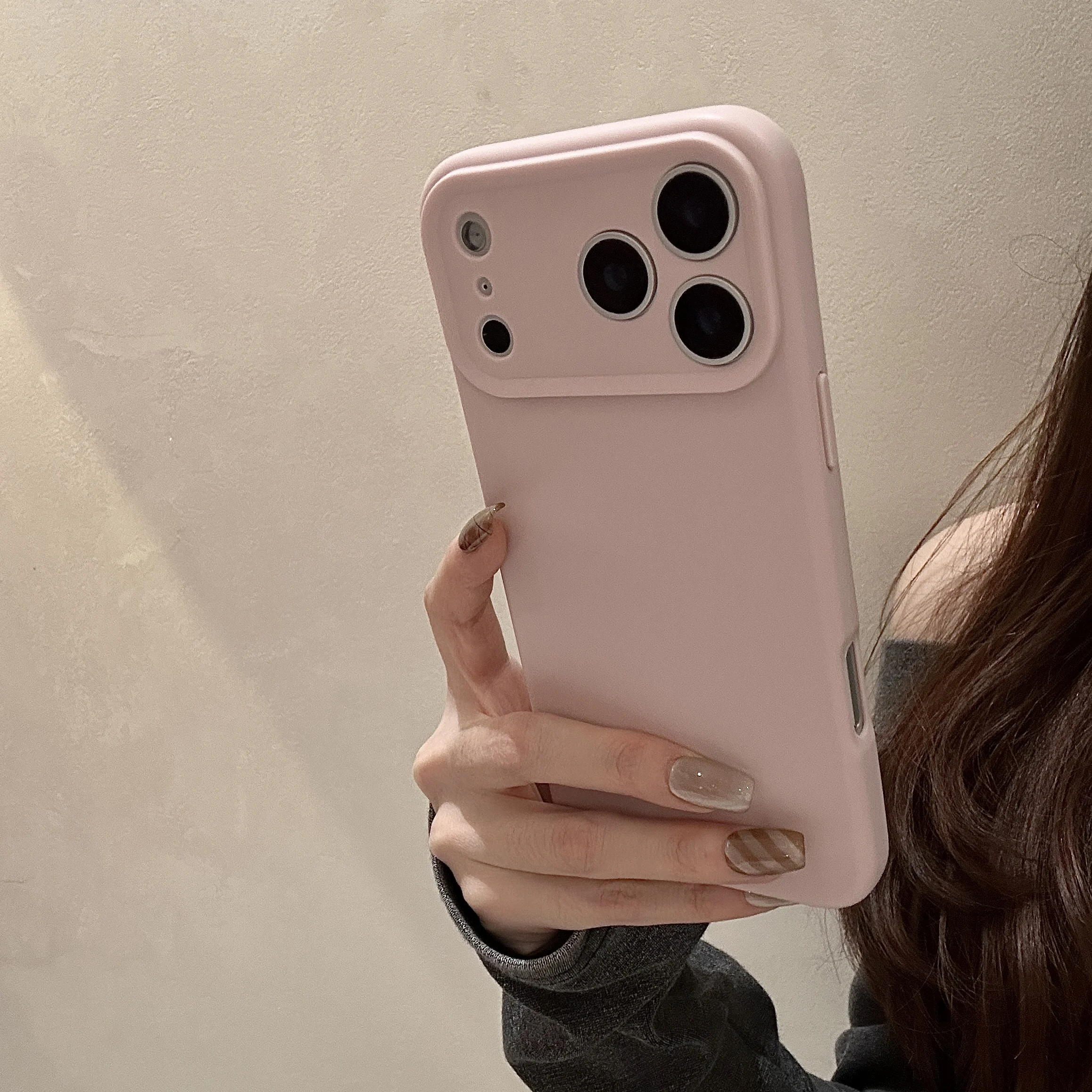 Matte Silicone Shockproof Phone Cover with Camera Protection