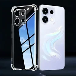 Clear Transparent TPU Shockproof Protection Case for OPPO Reno16 Pro 5G (Transparent)