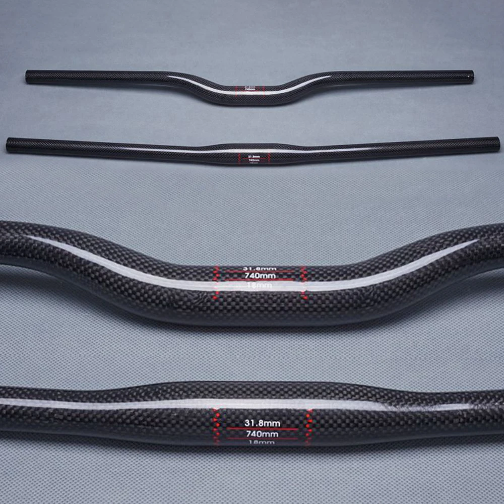 Glossy 3K Carbon Fiber Bicycle MTB Handlebar Mountain Bike Parts For Stem Diameter 31.8mm Width 580mm-760mm bicycle handlebar
