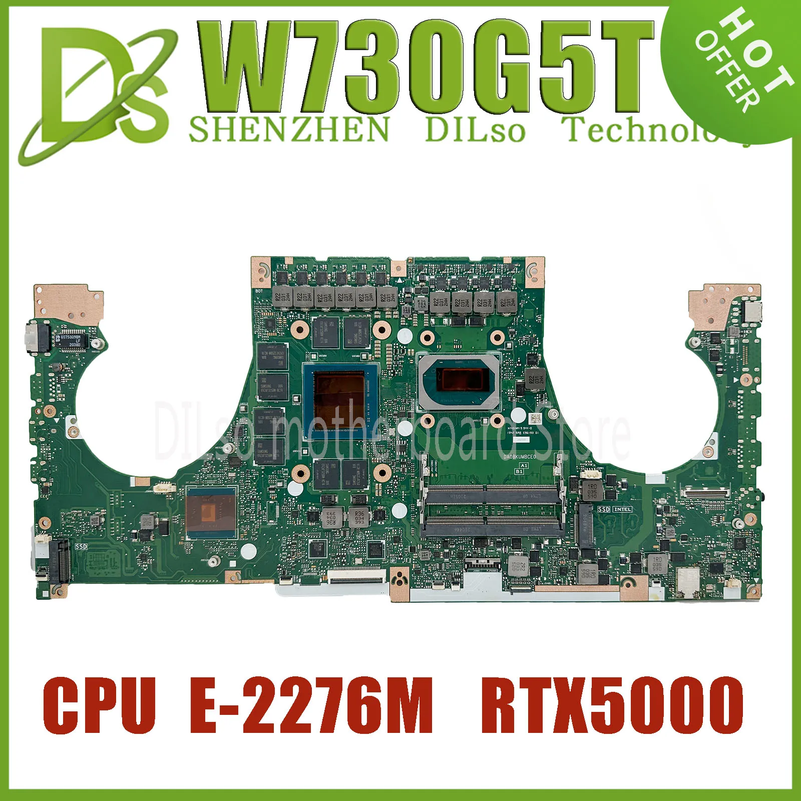 

KEFU W730G5T Mainboard For ASUS ProArt StudioBook Pro X W730 W730G5TV Laptop Motherboard With E-2276M CPU RTX 5000 GPU Notebook