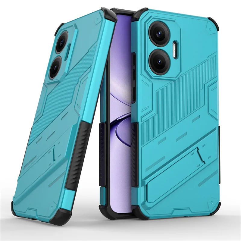 Magnetic Armor Shockproof Stand Phone Case with Car Mount Feature - Enhanced Protection Back Cover
