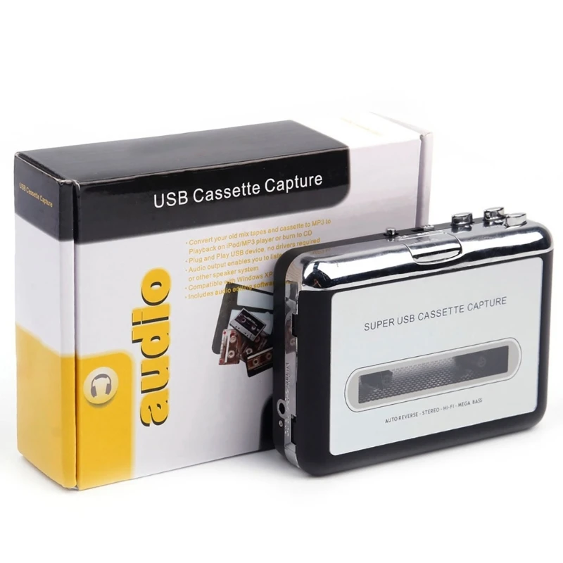 USB Cassette Capture Radio Player Portable USB Cassette Tape To MP3 Converter Capture Music Player Recorder