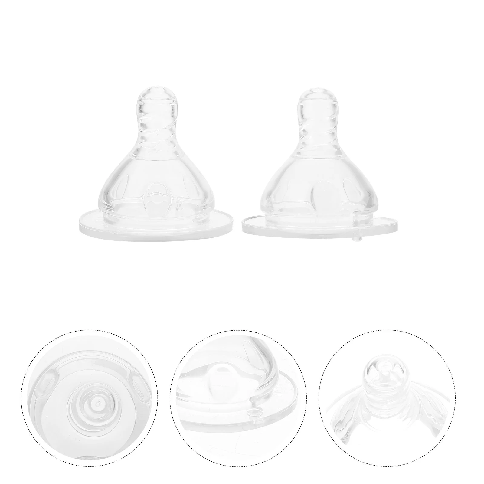 

2pcs Infant Feeding Bottle Pacifiers Baby Feeder Safe Silicone Feeding