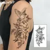 Waterproof Temporary Tattoo Sticker Magpie Peony Flower Cute Pattern Body Art Arm Fake Tattoos Sleeve Women Men Chest Waist Legs 4