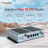 Industrial 5G Router CPE with Dual 5G Modems Dual Sim Cards POE GPS CAN-Option Enterprise Routers 5