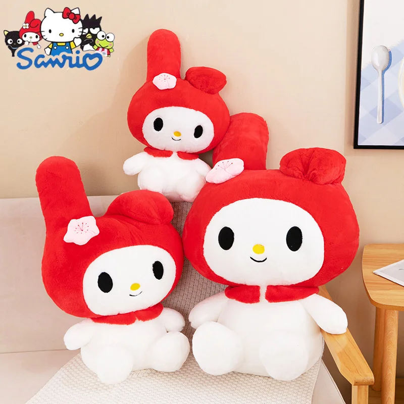 

35/45/60cm Sanrio Series Anime Kawaii Melody Doll Rabbit Plush Toy Red Melody Comfort Doll Girl Pillow Children'S Birthday Gift