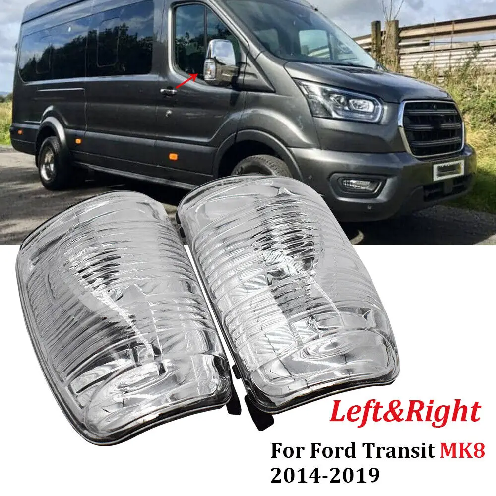 

Rearview Mirror Turn Signal Shell Case Wing Mirror Indicator Lens Left/Right For Ford Transit Mk8 2014-2019 BK3113B381AB 1847387