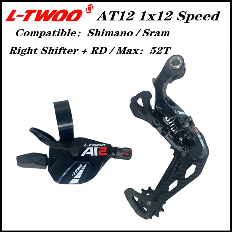 Ltwoo At12 Mtb Mountain Bike Carbon Groupset 12 Speed Trigger Leva Del Cambio Destro Deragliatore Posteriore 52T Cassetta Per Shimano Sram