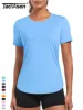 TACVASEN Summer UPF 80+ Sun UV Protection T-Shirts Womens Outdoor Short Sleeve Casual Tops Quick Dry Lightweight Breathable Tees