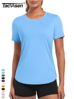 TACVASEN Summer UPF 80+ Sun UV Protection T-Shirts Womens Outdoor Short Sleeve Casual Tops Quick Dry Lightweight Breathable Tees