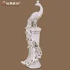 High quality home interior decoration bird sculpture resin life size gold peacock statues 1