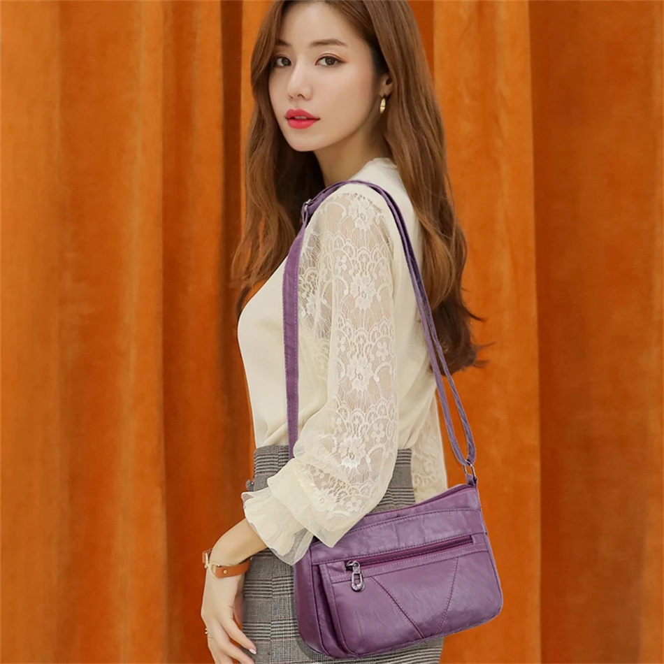 Soft Leather Women Bags Trends Shoulder Bag Luxury Designer Handbag Purses for Female Classic Crossbody Sac crossbody bag women shoulder bag