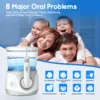 Home Water Flosser, 600 ml Large Capacity,10 Adjustable Pressures,6 Home Nozzles Professional Oral Irrigator for Teeth Clean 2