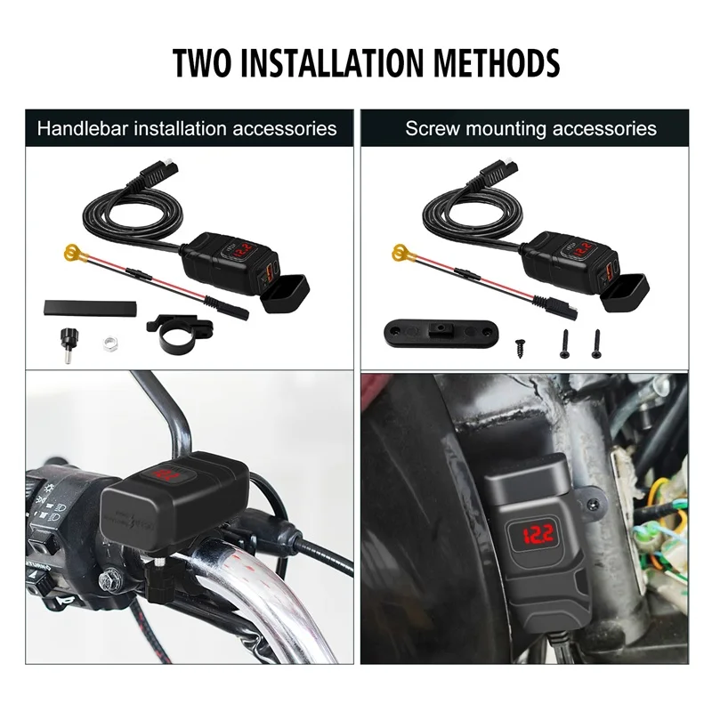 Install Usb Charger Motorcycle - 6.4a 12v Motorcycle Usb Charger Power  Adapter - Aliexpress