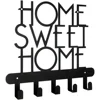 Crochet Key Holder for Wall, Home Sweet Home Sign 5 Hooks, Decorative Key Organizer Coat Rack Wall Mount Towel Rack Wall 3