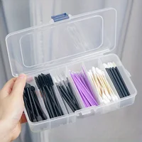 Clear 5/6-grid Portable Plastic Hair Clips Jewelry Storage Box  Accessories Organizer Household Travel Supplies With Dust Proof 2