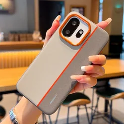 Vibrant Faux Leather Red Lens Ring Protective Case - OnePlus Ace 6T (GRAY)