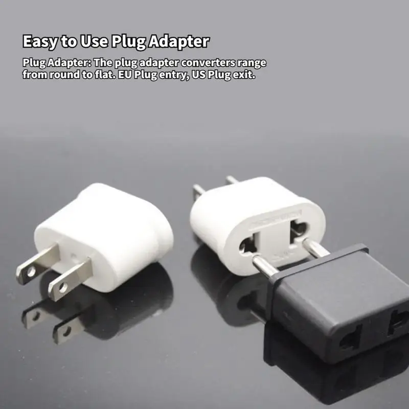 EU Plug Adapter Socket US To EU Plug Power Adaptor Converter American to US Travel Adapter Sockets Charger Outlet