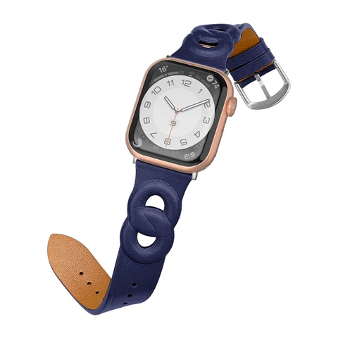 Business Leather Strap For Apple WatchBand 41MM 45MM 42MM 38MM 40MM 44MM For iWatch Wristband Series 7 6 SE 5 4 3 2 1