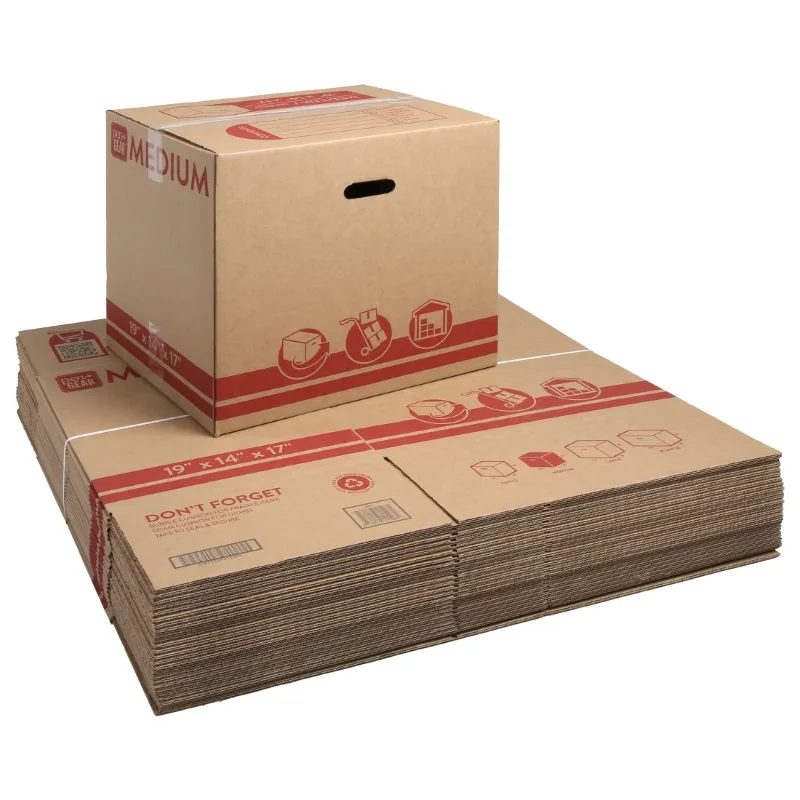 

Medium Recycled Packing Moving Storage Boxes, 19in.Lx14in.Wx17in.H, Kraft, 25 Count