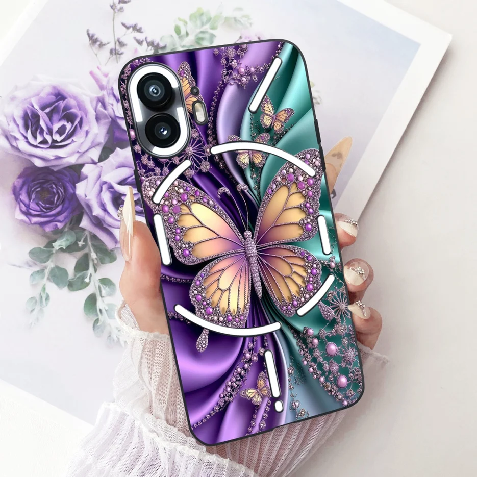 Floral Butterfly Design Soft TPU Phone Case