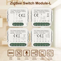 Girier Tuya โมดูลสวิตช์อัจฉริยะ3.0 ZigBee ไม่ต้องใช้ลวดเป็นกลางต้องมีบ้านอัจฉริยะแบบ DIY ตัดไฟทำงานร่วมกับ Alexa Google Home 2