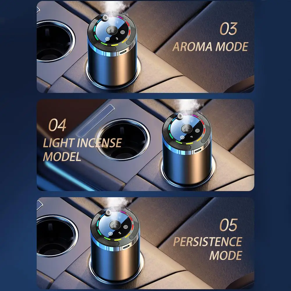 Air freshener Smart Car Air Freshener Rechargeable 5 Levels of Adjustable Intelligent Diffuser