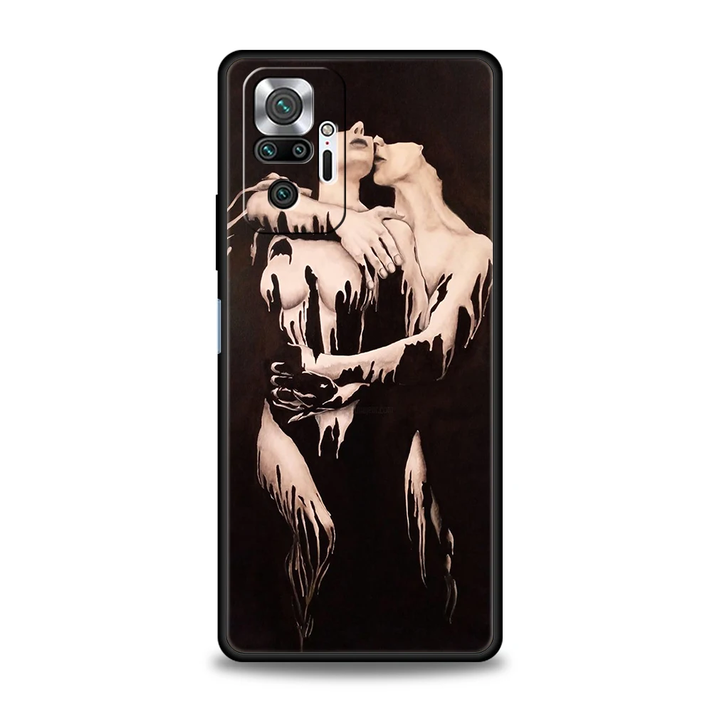 Abstrakte Linie sexy Paar Körper Telefon Fall Abdeckung für Redmi 13c 10c Note 13 12 10 11 Pro plus 7 8t k40 k50 Gaming Pro Soft shell – Detail 8