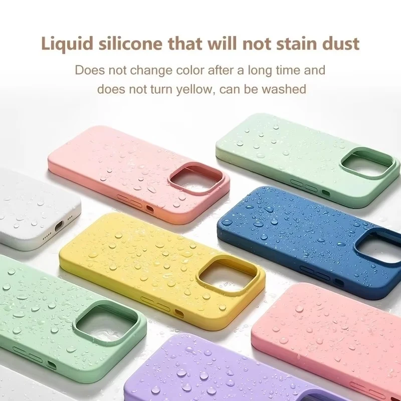 Premium Liquid Silicone Luxury Phone Case - Protective Back Bumper Cover